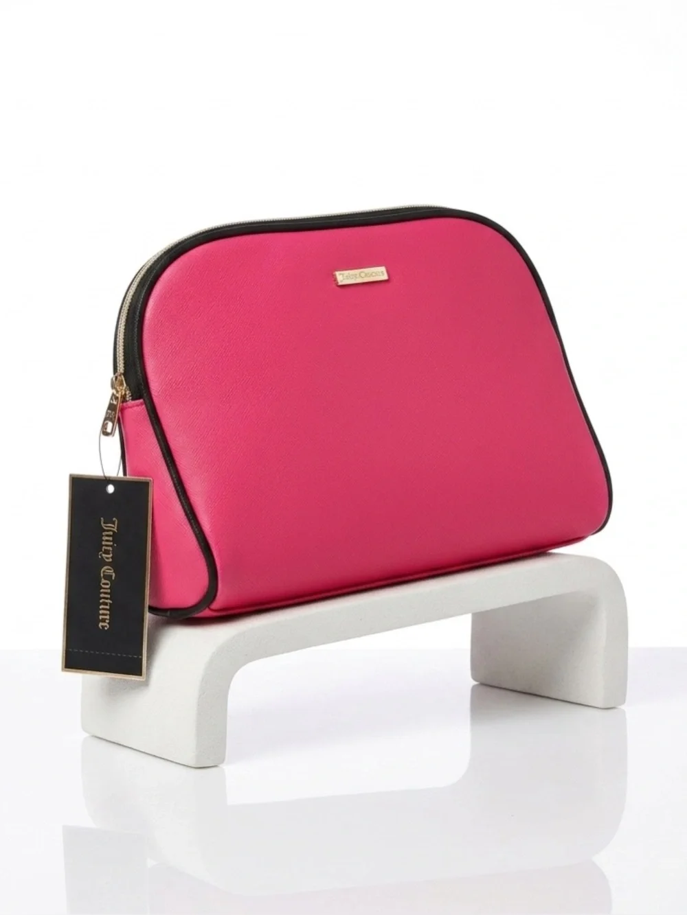 New Juicy Couture Woman’s Simply Stunning Hot Pink & Black Clutch